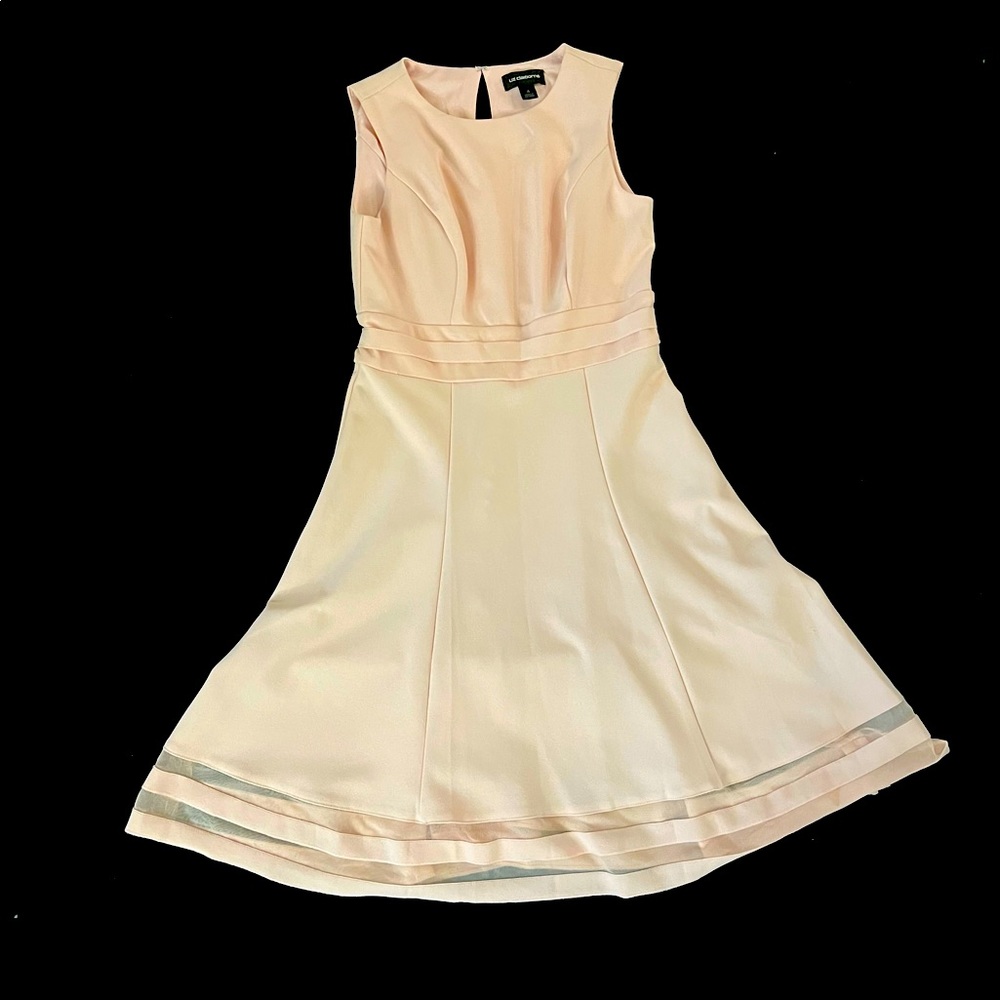 Liz Claiborne peach midi dress